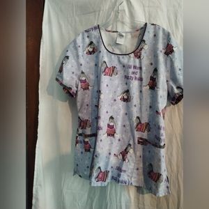 Disney Eeore scrub top sizeXL